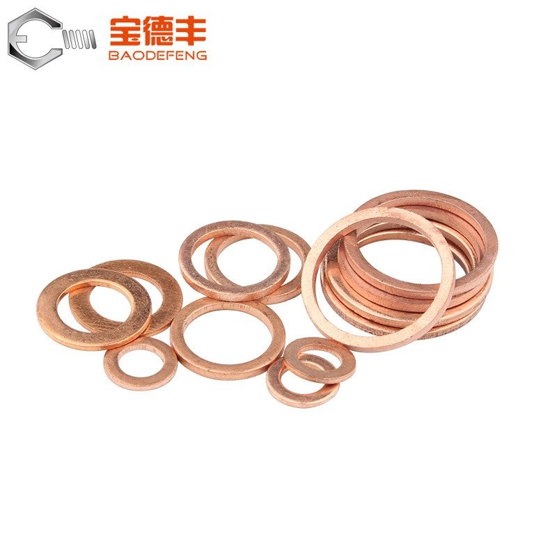 ทองแดง @ โลหะ ql ปะเก็น 3H ทองแดง M5 สกรูปะเก็นแบน M6 แหวนปิดผนึก M4 เมตรปะเก็นแบน Marine CQB5