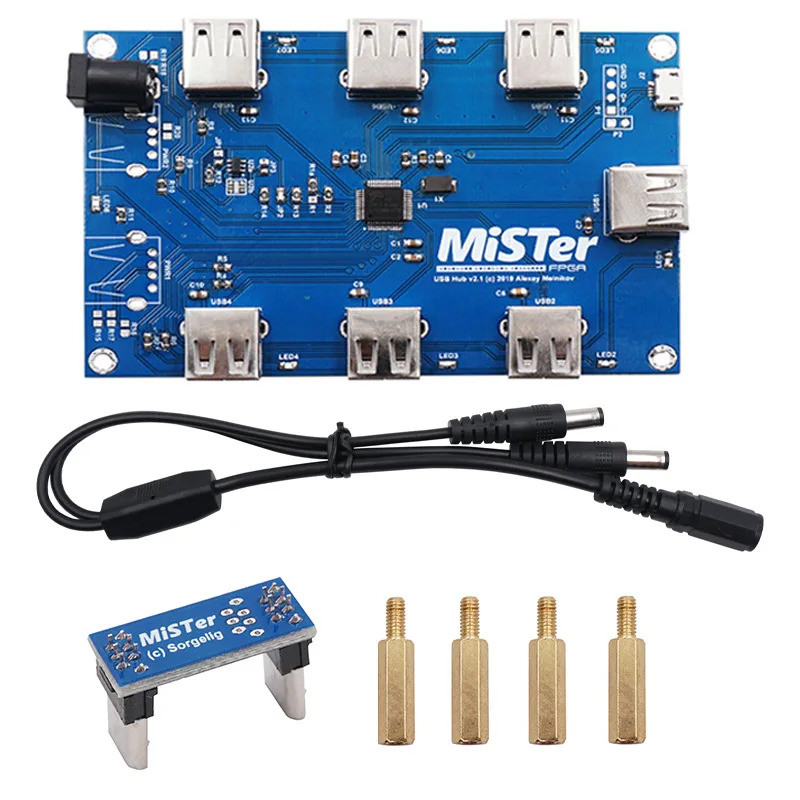 คู่มือบัดกรี Mister-USB Hub v3.0 การ์ดสําหรับ Mister FPGA 7 พอร์ต USB IO การ์ดสําหรับ DE10-Nano Tera