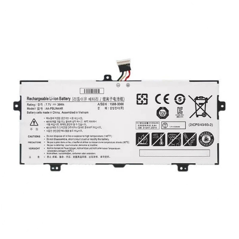 AA-PBUN4AR แบตเตอรี่แล็ปท็อปสําหรับ Samsung ATIV Book 9 Spin NP900X5L NP940X3L NP900X3L 7.7V 39Wh 4 