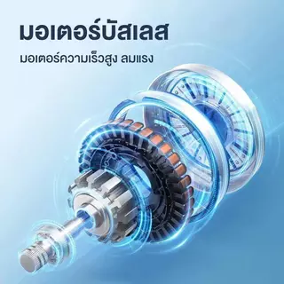 พัดลมพกพา M11 พัดลมมือถือ ชาร์จ USB ปรับแรงลม 120 ระดับ พัดลมตั้งโต๊ะ ลมเย็น 16°