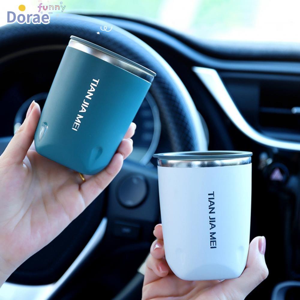 DORAESE 300ml แก้วกาแฟแก้วสํานักงานสแตนเลสทนความร้อนประณีต