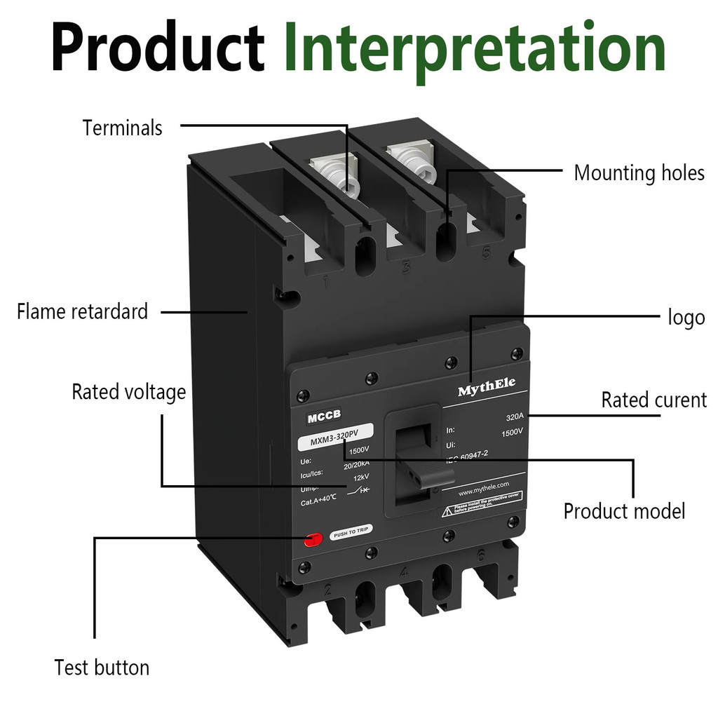 Multi-functiona 3P Plastic Shell Circuit Breaker มัลติฟังก์ชั่นแรงดันต่ํา Circuit Breaker อิเล็กทรอน