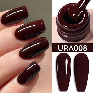 【Local】UR SUGAR 15ml Dark Red เล็บเจลกึ่งถาวรเคลือบเงา Soak Off Glitter Nail Art Base Top Coat UV LED เจล