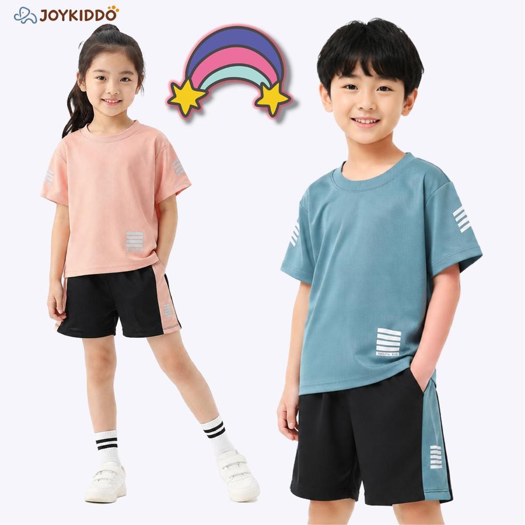 ฤดูร้อนเสื้อผ้าเด็กแห้งเร็วชุดเด็กผู้ชาย2024ใหม่หล่ออินเทรนด์เด็กใหญ่แขนสั้นกีฬาฤดูร้อนชุดสองชิ้น