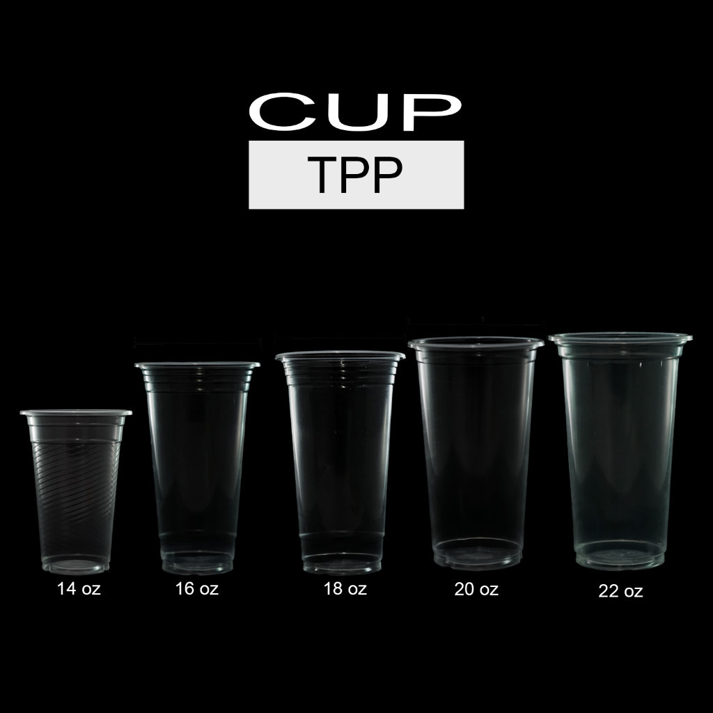 ถ้วยพลาสติก แบรนด์ TPP นําเข้าจากไทย แก้วพลาสติกสําหรับน้ําดื่ม 500 ใบ ขนาด 14 ออนซ์ 16 ออนซ์ 18/20/