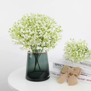 ดอกมณฑลฟ้าเทียม สีขาว 1 ช่อ ขนาด 60 ซม. ทนทานไม่ซีดจาง ตกแต่งงานแต่ง DIY ปาร์ตี้ ตกแต่งบ้าน พร้อมส่ง