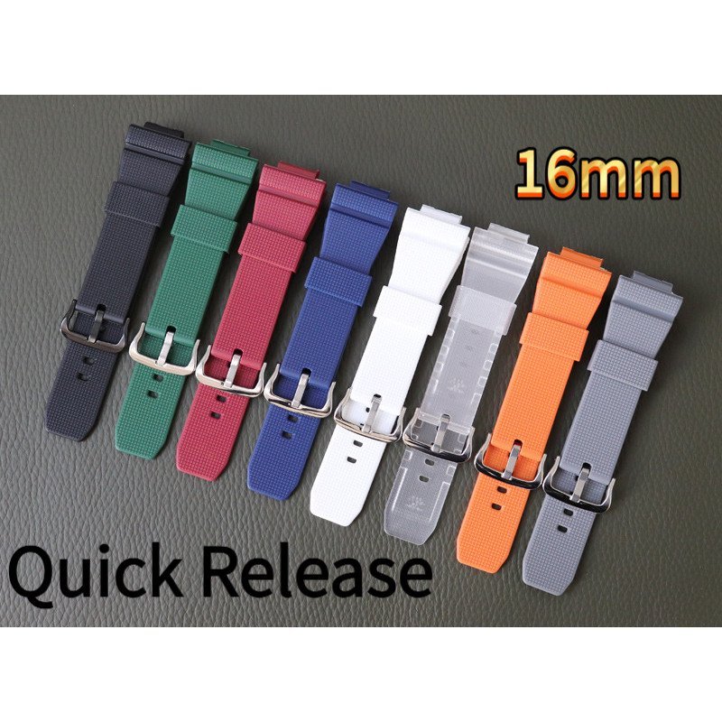 16 มม. QUICK Release สายนาฬิกาซิลิโคนสําหรับ GM 2100 GA 2100 GA 2110 ดัดแปลงสแควร์ Dial กีฬานาฬิกา Q