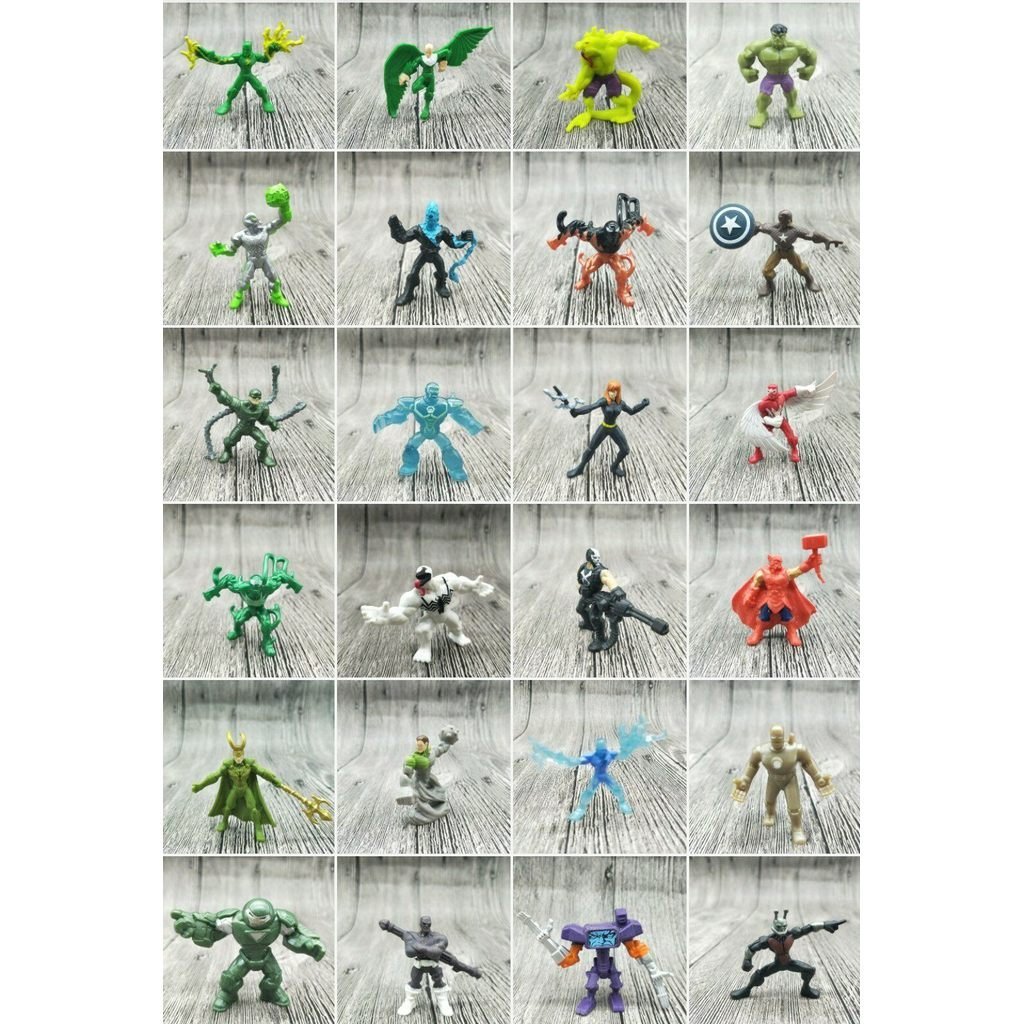 ขายร้อนจํานวนมาก Marvel Heroes Avengers หลากหลายมินิตุ๊กตาของเล่นเด็ก OR1Y