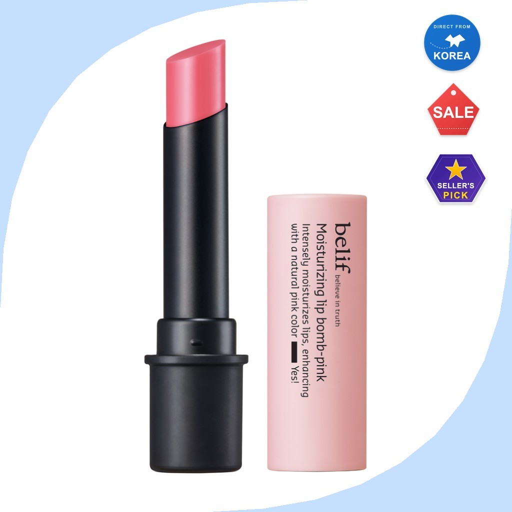 [belif] Moisturizing Lip Bomb, Pink, 3g, 1pc / Korean Lip Bomb / Moisture Lock / ของแท้ 100% โดย Stu