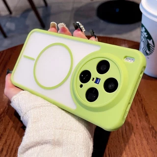 เคสโทรศัพท์แม่เหล็กที่เหมาะกับผิวสําหรับ Vivo X300 X200 Ultra/Pro/mini กรอบกลวงออกและเปลือกกระจายความร้อนโปร่งใส เคสซิลิโคนอ่อนนุ่มป้องกันการล่มสลาย