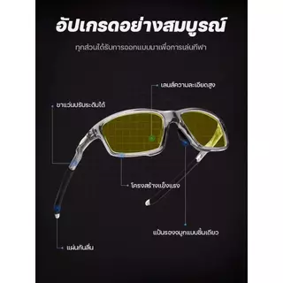แว่นใส่ขับรถกลางคืน แว่นตาขับรถกลางวันและกลางคืน ช่วยตัดแสงสะท้อนไฟหน้ารถ มองเห็นชัดในตอนกลางคืน ป้องกันแสงแดด