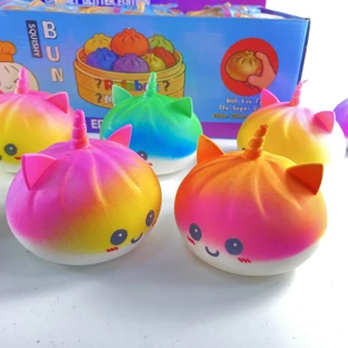 สีไล่ระดับสียูนิคอร์น Dumpling Squishy ของเล่น Surprise กล่องตาบอดจําลองอาหารผ่อนคลายบีบของเล่น