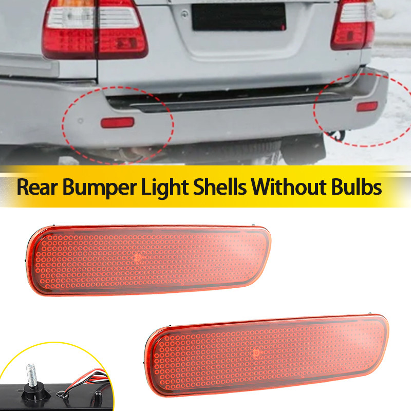2PCS ไม่มีหลอดไฟกันชนด้านหลังหยุดโคมไฟสําหรับ Lexus LX470 Toyota Land Cruiser 4500/4700/LC100 Land C