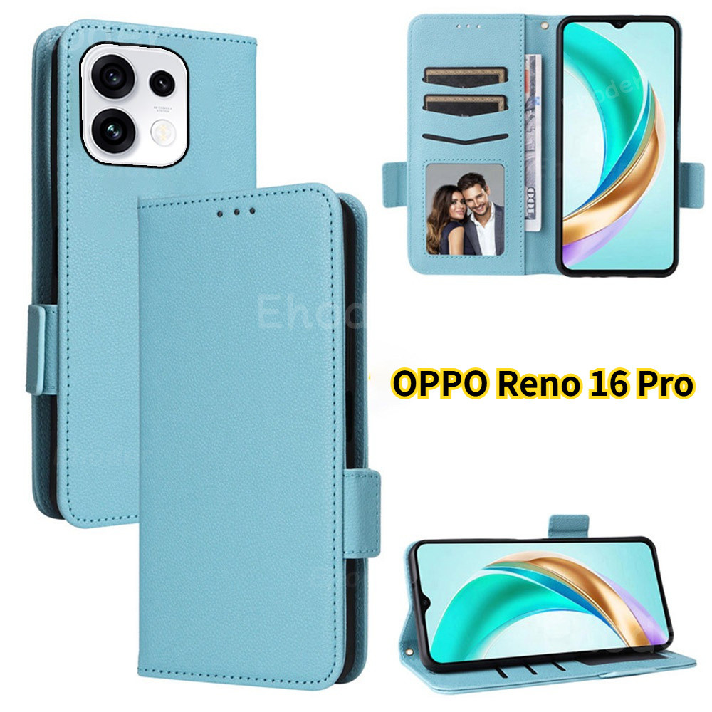 เกราะกันกระแทกสําหรับ OPPO Reno 16 Pro 16F 4G 5G 2026 เคสโทรศัพท์พลิกหนังวงเล็บแม่เหล็กสําหรับ Reno16Pro 16Pro Reno16F Reno16 กลับกรณี