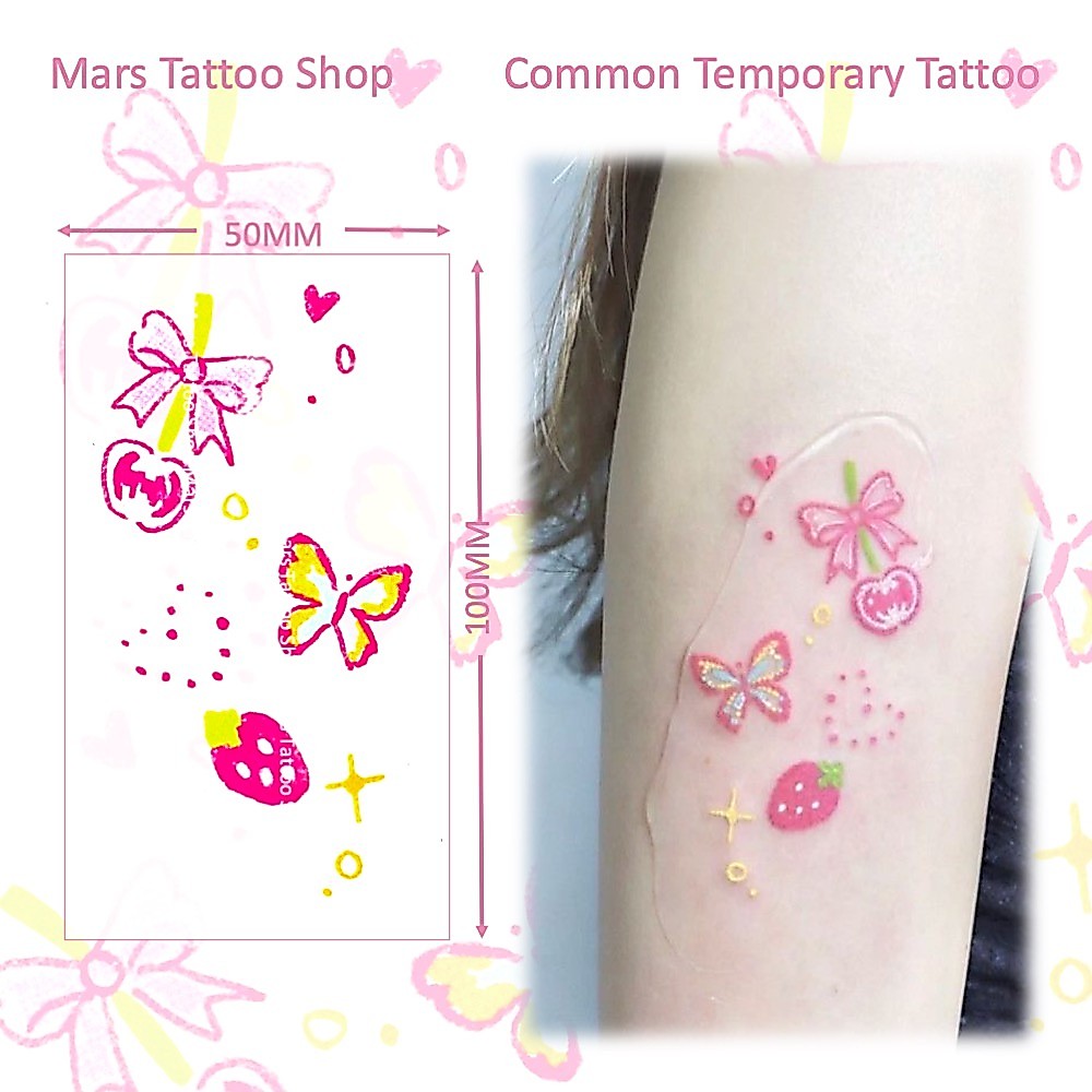 【Mars Tattoo】สติกเกอร์รอยสักชั่วคราว ลายผีเสื้อ ผีเสื้อ ติดทนนาน CMNF017