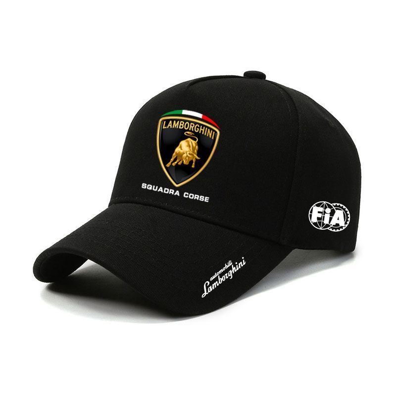 หมวกแก๊ปโลโก้รถสปอร์ต Lamborghini สำหรับผู้ชาย, หมวกเบสบอลกันแดดสำหรับฤดูร้อนสำหรับผู้ชาย