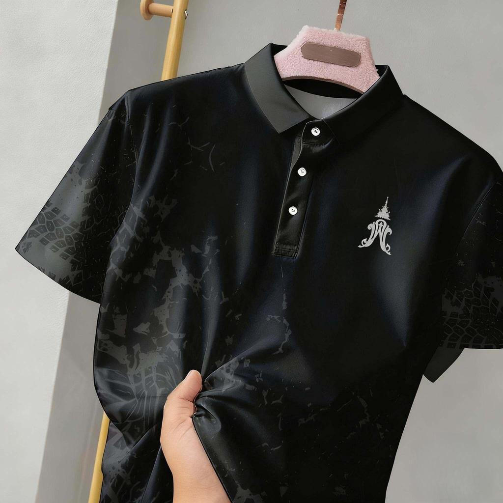 2569 รุ่นที่ระลึก เจ้าฟ้าพัชรากิติยาปา เสื้อโปโลชาย ลายไทยดํา เสื้อโปโลทํางาน ผ้าไมโครเกรด เสื้อโปโลชาย ชุดแต่งงานสีดํา 30