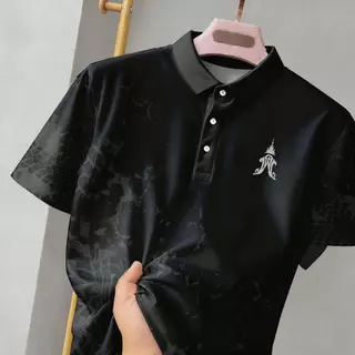 2569 รุ่นที่ระลึก เจ้าฟ้าพัชรากิติยาปา เสื้อโปโลชาย ลายไทยดํา เสื้อโปโลทํางาน ผ้าไมโครเกรด เสื้อโปโลชาย ชุดแต่งงานสีดํา 30