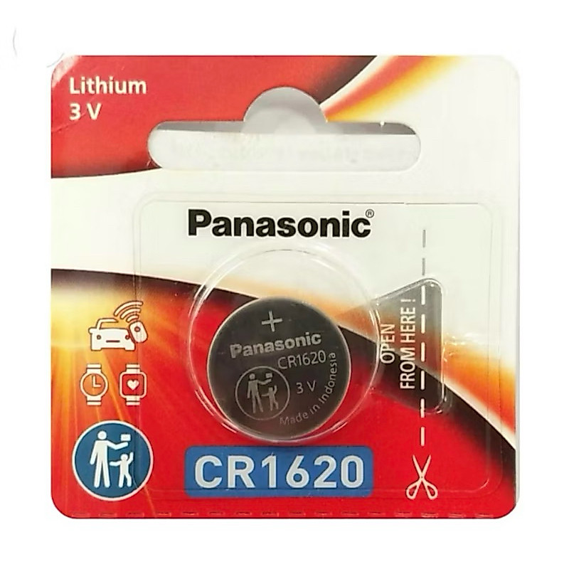 ถ่านPanasonic CR1620 Lithium 3V แบ่งขาย1ก้อนของแท้จากตัวแทนจำหน่าย(ออกใบกำกับภาษีได้)