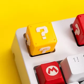 3D Mario เห็ดคําถาม Mark Props กล่องที่กําหนดเองคีย์บอร์ด Keycap
