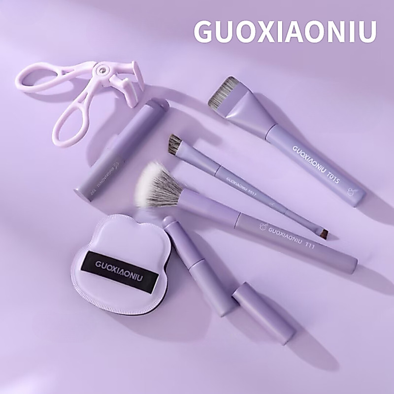 GUOXIAONIU แปรงแต่งหน้า แปรงปัดแก้ม แปรงแต้มขน สัตว์ แปรงคอนซีลเลอร์ขนนุ่มพิเศษ