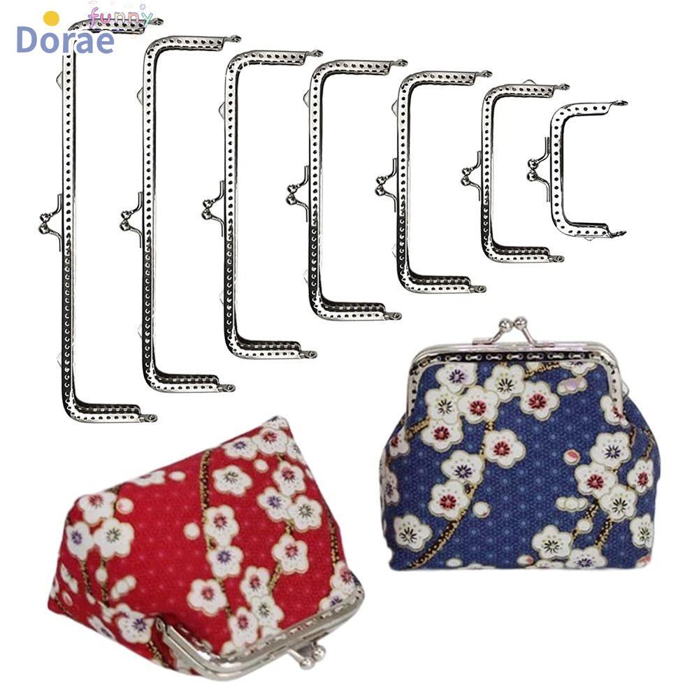 DORAESE Purse Frame Kiss Clasp, Vintage Metal Purse Clasp Frame, Mini Bag Hardware Bag Frame Buckle 