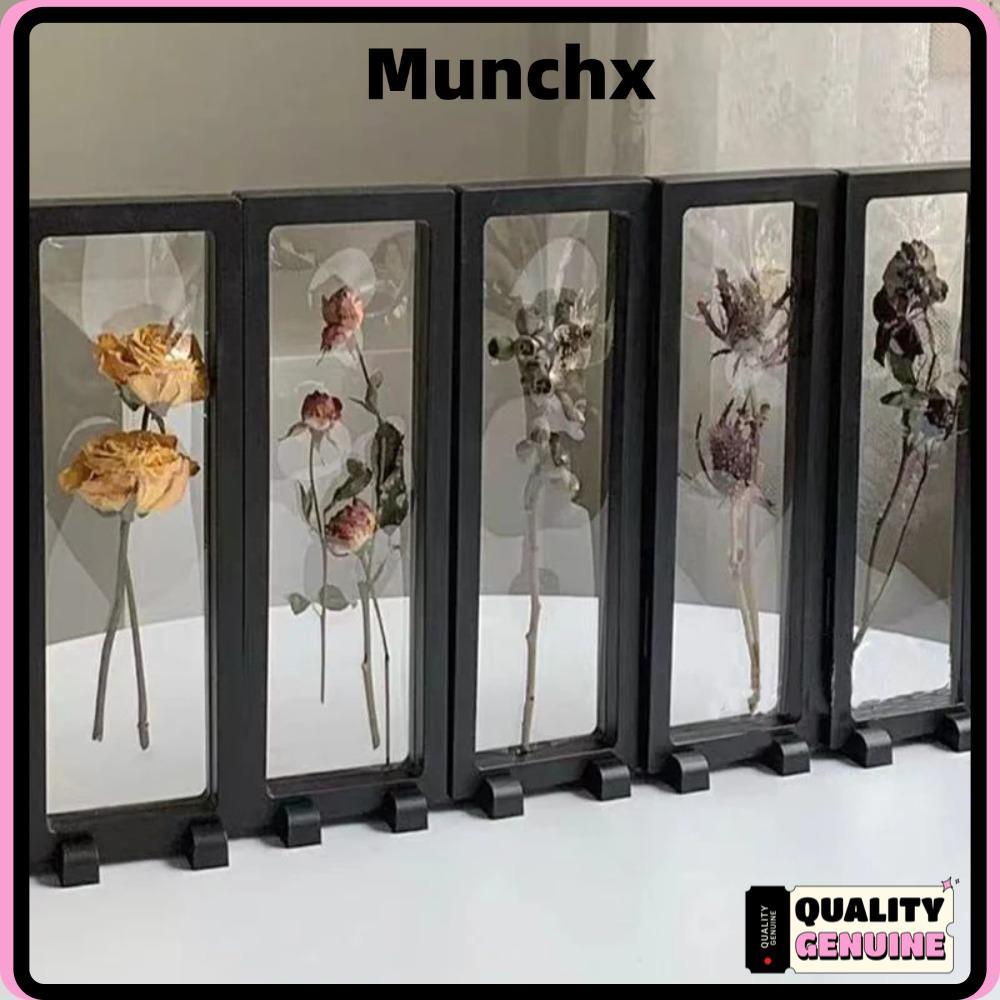 กล่องเก็บกรอบ MUNCHX, กรอบรูปสี่เหลี่ยม DIY, สร้อยข้อมือเก็บเครื่องประดับแบบใสสีดําสีขาว