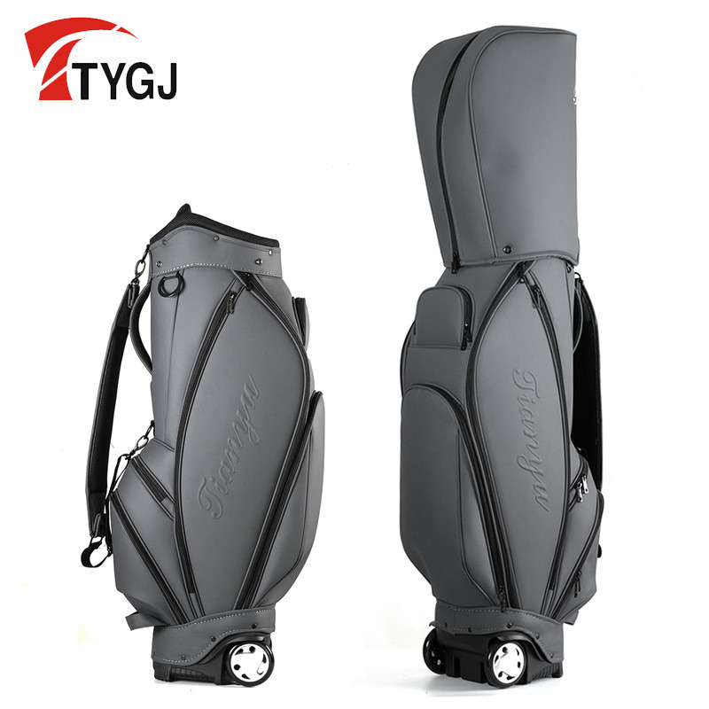 รถเข็นกอล์ฟ Tugley Standard Club Bag กันน้ําทนทานไนลอนล้อ Club Bag สามารถถือ 12-13 ชิ้น