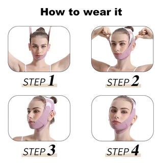 V-Shaped Face Lifting Bandage Double Chin Cheek Lifting Up Anti Wrinkle Sleep Mask