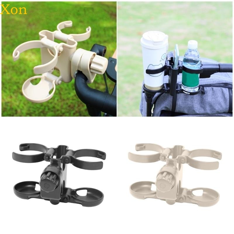 Xon 3 In 1 รถเข็นเด็กอุปกรณ์เสริมถ้วยที่วางโทรศัพท์หมุน Clamp Secure Grip Compact Storage Organiser Rack สําหรับผู้ปกครอง