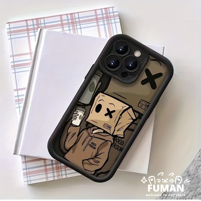 น่ารัก 3D กล่องกระดาษ Man เคสโทรศัพท์กันกระแทกสําหรับ Realme Neo7 GT Neo6 SE Neo5 6T GT7 GT6 5G GT5 Pro Neo2 GT3 Master Matte Cool ฝาหลังการ์ตูน Anti-fall Soft Casing