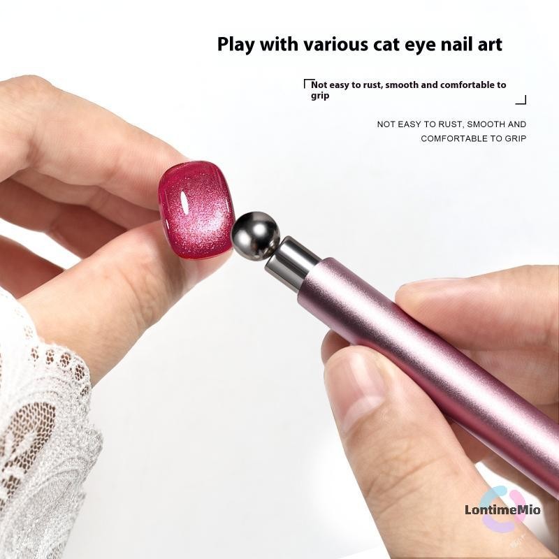 LontimeMio] Double-end Magnetic Cats Eye Nail Magnetic Stick ลูกเหล็ก Super Strong เจลโปแลนด์ปากกาแม่เหล็กเล็บเครื่องมือแม่เหล็กใหม่