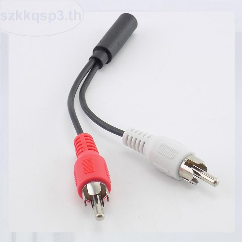 Splitter Converter อะแดปเตอร์ Aux Audio สายไฟ 3.5 มม.หญิง 2 ชายสาย RCA สําหรับแล็ปท็อป MP3/MP4 สายแป