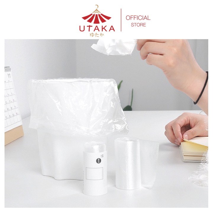 UKATAMALL CTN42 ถุงขยะ ถุงเอนกประสงค์ สีขาวใส คุณภาพดี ไม่ขาดง่าย 30ชิ้นต่อม้วน 30 x 35 CM