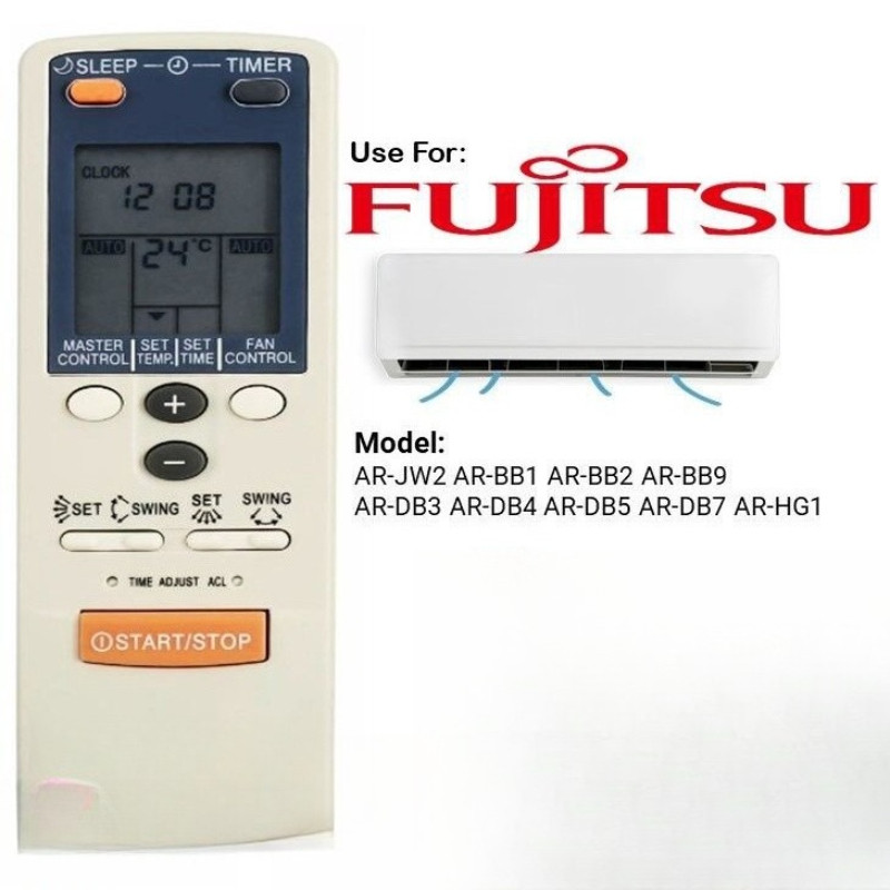 Fujitsu รีโมทคอนโทรลเครื่องปรับอากาศ AR-JW2 AR-BB1 AR-BB2 AR-BB9 AR-DB3 AR-DB4 AR-DB5 AR-DB7 AR-HG1(