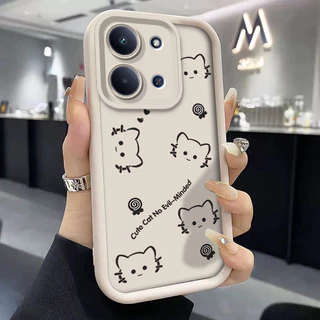 แมวน่ารักเคสโทรศัพท์สําหรับ Redmi 15C 14C 13C Redmi15C 15 C 4G 6.9 "2025 กรณีหรูหรา Matte ซิลิโคนกันกระแทกฝาครอบป้องกัน
