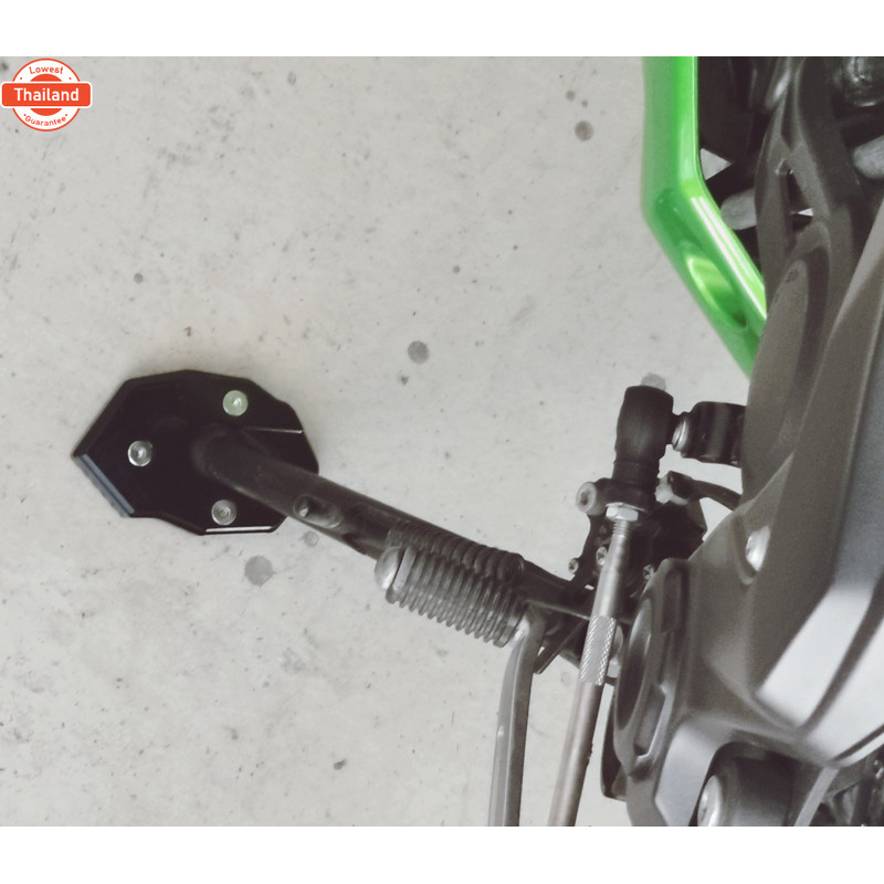 แผ่นรองขาตั้งเดี่ยว ตีนเป็ด Z650 Z800 Z900/RS Z1000/SX ZX6R ของแต่งมอเตอร์ไซค์ ตรงรุ่น ที่รองขาตั้ง 