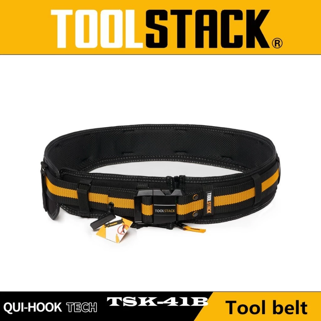 TOOLSTACK เข็มขัดนิรภัยสําหรับทํางานบุรุษเข็มขัดเบาะแบบปรับได้พร้อมพยุงหลังสําหรับผู้ชาย TSK-41B