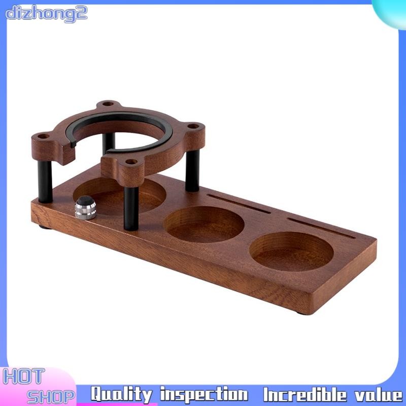 [dizhong2]Espresso Coffee Tamper 53MM 54MM 58MM, Walnut Wood Storage Rack & Portafilter Holder, Bari