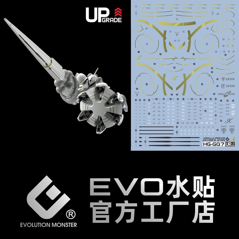 EVO HG 1/144 XAVIERS GYAN HAKUJL-PACKS เรืองแสงน้ําสติกเกอร์สไลด์น้ํา Decal DIY