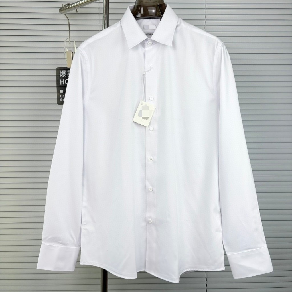 LJKP Zegna Men's Long Sleeve Shirt Business Professional Workwear Spring New Men's Black Shirt Forma