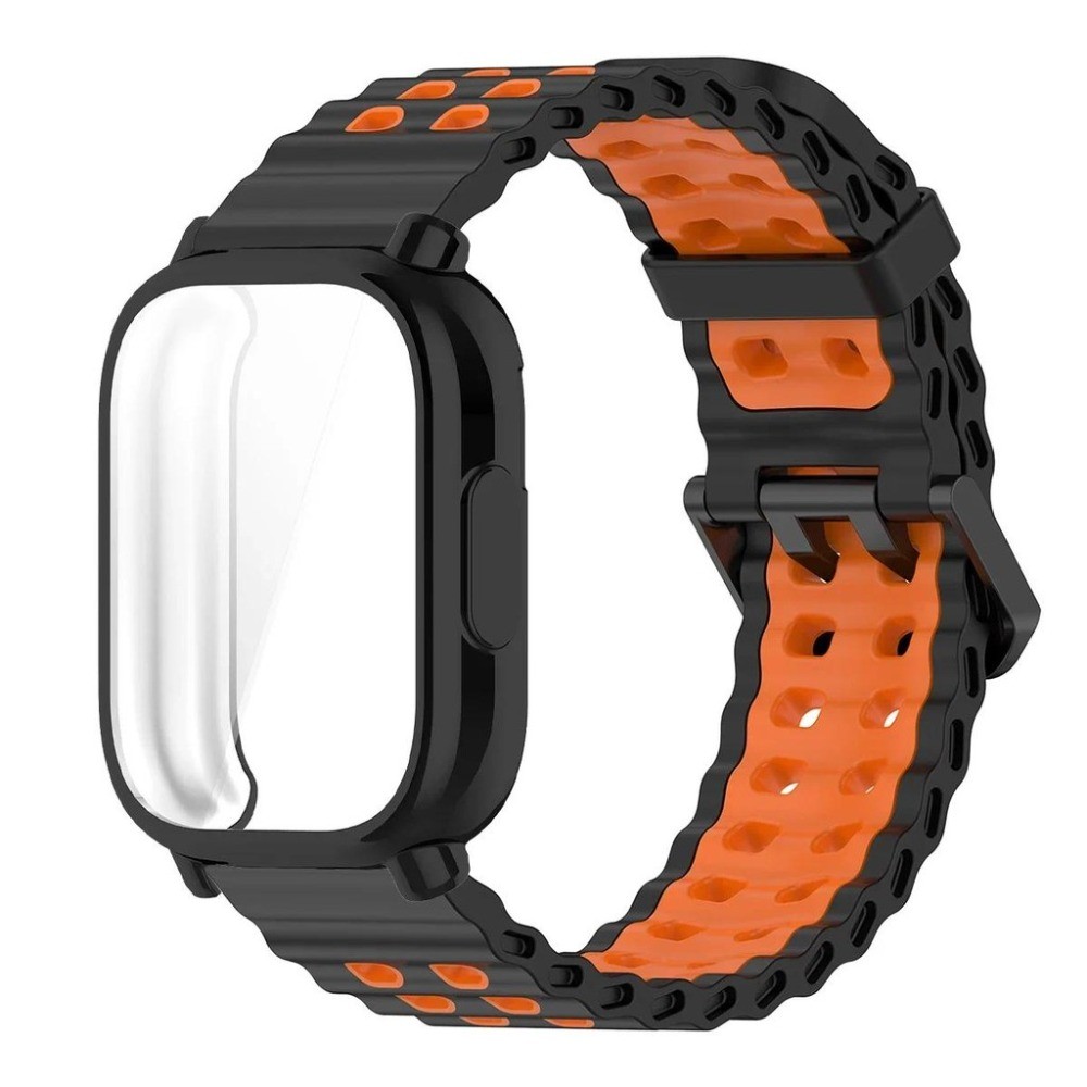 Case + Strap สําหรับ Redmi Watch 5 active/5 Lite ฝาครอบหน้าจอ TPU Soft Shell และ Breathable ซิลิโคน Sport Band - รูปที่ 7