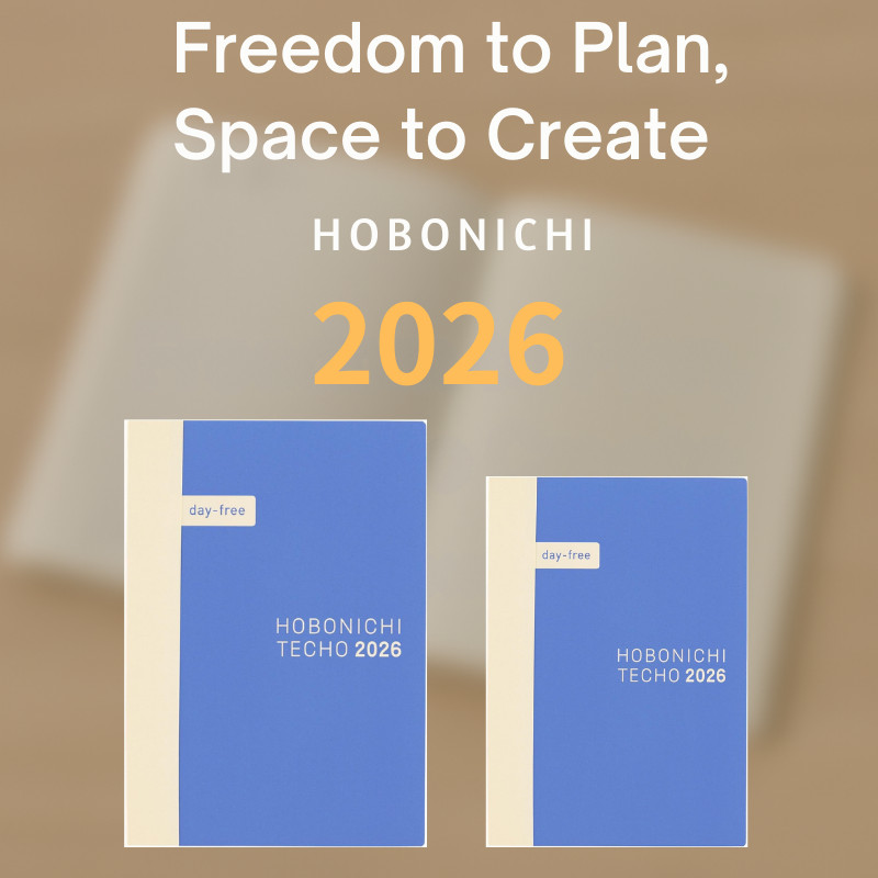 Hobonichi Techo 2026 Day-Free Edition (A5/A6 รายเดือน + โน๊ตบุ๊ค/เช่า/เวก เริ่มต้นจันทร์)
