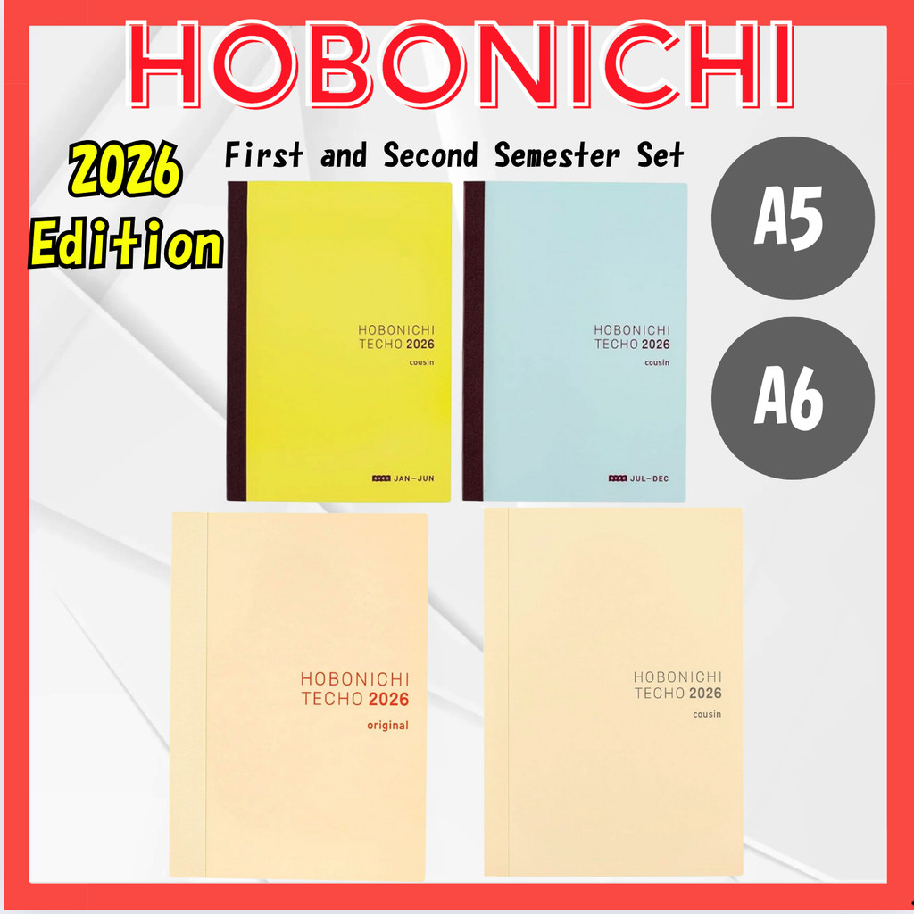 Hobonichi Techo 2026 Main Units: Original A6 & Cousin A5 Avec【Direct from Japan】