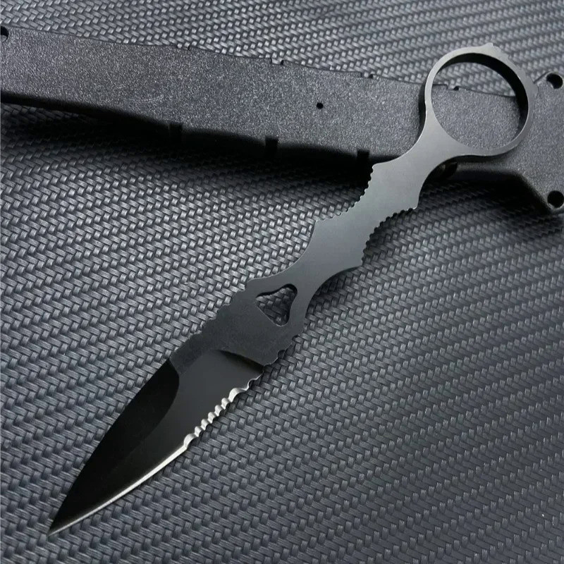 New SOCP Spear Point BM 176 with Kydex Sheath Half Serrated Blade Tactical Knife Bushcraft Mini Pock