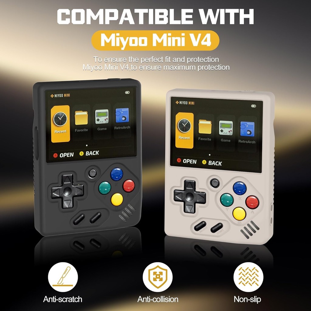 เคสซิลิโคนสําหรับ Miyoo Mini V4 คอนโซลเกมมือถือ, กันลื่น, กันกระแทก, เคสป้องกันแบบนุ่มสําหรับ Miyoo 