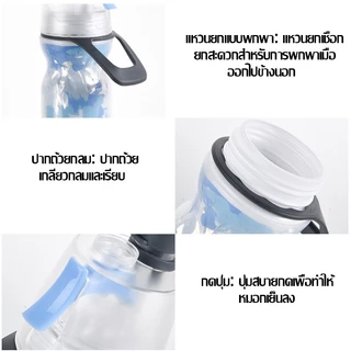 【พร้อมแล้ว】ขวดน้ำกีฬา จักรยาน ฉนวน เก็บความเย็น 500ML หมอกสเปรย์ ขวดบีบ แบบพกพา กลางแจ้ง สเปรย์สองชั้น พิชเชอร์ พิกซอว์