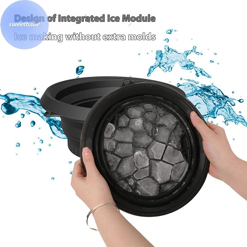 SEBABE ชามขนาดใหญ่สําหรับ Face Ice Bath ชามน้ําแข็งพับได้ชามซิลิโคนสําหรับจุ่ม Face Ice Bath Ice Bath ที่บ้าน TH