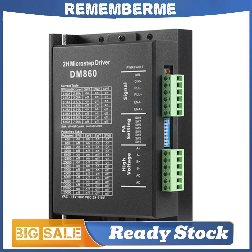 DM860H DM860 Stepper มอเตอร์ไดรฟ์ 0-200khz 2 เฟส Stepper Motor Controller AC18-80V หรือ DC 24-110V 2