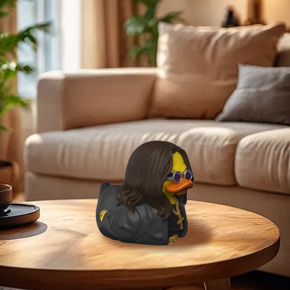 Duck Resin Statue Mini OZZY OSBOURNE Series Glasses Duck Figure Small Decoration Tabletop Ornament